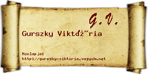 Gurszky Viktória névjegykártya
